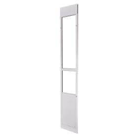 Dog Door for Sliding Glass Door, 91 to 96 in Adjustable Height, Aluminum Alloy Frame with Metal Rotating Hinges, Lock Design, 13 5/8 x 23 5/8 in Flap