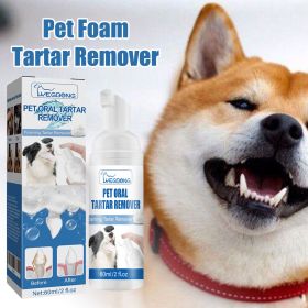 Pet Oral Foam Cleansing Spray 60ml, Daily Teeth Care Foam for Dogs & Cats, Gentle Tartar & Stain Reducing Oral Foam, Fresh Breath Pet Mouth Care Foam
