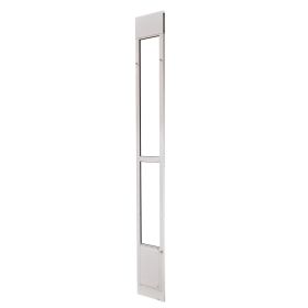 Dog Door for Sliding Glass Door, 91 to 96 in Adjustable Height, Aluminum Alloy Frame with Metal Rotating Hinges, Lock Design, 8 1/4 x 12 1/4 in Flap