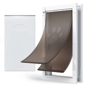 Pet Door, X-Large, with Double Magnetic Flaps and Metal Frame, Strong and Weatherproof Dog Door for Interior and Exterior Doors, Easy to Install