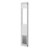 Dog Door for Sliding Glass Door, 75 7/8" to 80 11/16" Adjustable Height, Aluminum Alloy Frame with Flap, Lock Design, for Large-Sized Dogs