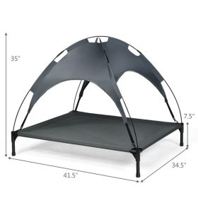 41.5" x 34.5" Dog Cot with UV Protection Canopy Shade