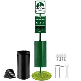 Dog Waste Station, Commercial Dog Poop Station, 11.5 Gallons Pet Waste Bin with 50 Can Liners, Bag Dispenser & 600 Waste Bags