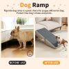 2-in-1 Foldable Pet Stairs Wooden Dog Ramp Non-Slip Portable Steps for Puppy Cat Sofa Bed