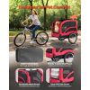 Dog Bike Trailer, Supports up to 100 lbs, Pet Cart Bicycle Carrier for Small & Large Dogs, Easy Folding Frame with Quick Release Wheel