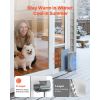 Dog Door for Sliding Glass Door, 75 7/8" to 80 11/16" Adjustable Height, Aluminum Alloy Frame with Flap, Rotating Hinge, Lock Design