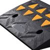 Rubber Curb Ramp 4.25" Rise Height Sidewalk Curb Ramp, 11.8" Width 19.7" Length Driveway Ramp for Curb, 15T Heavy Duty Rubber Ramp for Forklifts