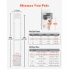 Dog Door for Sliding Glass Door, 75 7/8" to 80 11/16" Adjustable Height, Aluminum Alloy Frame with Flap, Rotating Hinge, Lock Design