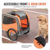 Dog Bike Trailer, Supports up to 66 lbs, Pet Cart Bicycle Carrier, Easy Folding Frame with Quick Release Wheels, Universal Bicycle Coupler, Reflectors