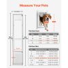 Dog Door for Sliding Glass Door, 75 7/8" to 80 11/16" Adjustable Height, Aluminum Alloy Frame with Flap, Lock Design, for Large-Sized Dogs