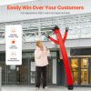 Inflatable Tube Man Set, 6 ft Tall, Wacky Waving Inflatable Dancing Tube Guy with 1/15 HP Blower, PP Shell IPX3 Waterproof Blower Fan