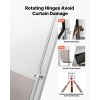 Dog Door for Sliding Glass Door, 91 to 96 in Adjustable Height, Aluminum Alloy Frame with Metal Rotating Hinges, Lock Design, 10 1/4 x 16 1/4 in Flap