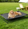 Elevated Outdoor Dog Bed for Extral Large Dogs – Heavy-Duty Raised Cot with Breathable Cooling Mesh, No-Slip Feet, Chew-Resistant Frame