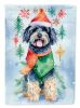 Puli Christmas House Flag Large Porch Sleeve Pole Decorative Outside Yard Banner Artwork Wall Hanging, Polyester, House Size, Multicolor