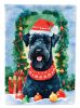 Kerry Blue Terrier Christmas House Flag Large Porch Sleeve Pole Decorative Outside Yard Banner Artwork Wall Hanging, Polyester, House Size, Multicolor