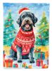 German Wirehaired Pointer Christmas House Flag Large Porch Sleeve Pole Decorative Outside Yard Banner Artwork Wall Hanging, Polyester, House Size