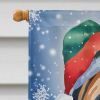Mastiff Christmas House Flag Large Porch Sleeve Pole Decorative Outside Yard Banner Artwork Wall Hanging, Polyester, House Size, Multicolor