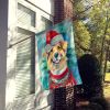 Finnish Lapphund Christmas House Flag Large Porch Sleeve Pole Decorative Outside Yard Banner Artwork Wall Hanging, Polyester, House Size, Multicolor