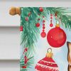 Miniature Pinscher Christmas House Flag Large Porch Sleeve Pole Decorative Outside Yard Banner Artwork Wall Hanging, Polyester, House Size, Multicolor