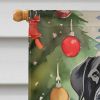 Black Labrador Retriever Christmas House Flag Large Porch Sleeve Pole Decorative Outside Yard Banner Artwork Wall Hanging, Polyester, House Size