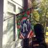 Newfoundland Christmas House Flag Large Porch Sleeve Pole Decorative Outside Yard Banner Artwork Wall Hanging, Polyester, House Size, Multicolor