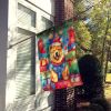 Chow Chow Christmas House Flag Large Porch Sleeve Pole Decorative Outside Yard Banner Artwork Wall Hanging, Polyester, House Size, Multicolor