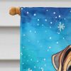 English Bulldog Christmas House Flag Large Porch Sleeve Pole Decorative Outside Yard Banner Artwork Wall Hanging, Polyester, House Size, Multicolor