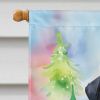 Pug Christmas House Flag Large Porch Sleeve Pole Decorative Outside Yard Banner Artwork Wall Hanging, Polyester, House Size, Multicolor