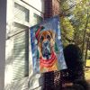 Mastiff Christmas House Flag Large Porch Sleeve Pole Decorative Outside Yard Banner Artwork Wall Hanging, Polyester, House Size, Multicolor