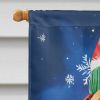 Dogue de Bordeaux Christmas House Flag Large Porch Sleeve Pole Decorative Outside Yard Banner Artwork Wall Hanging, Polyester, House Size, Multicolor
