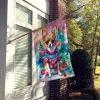 Chihuahua Christmas House Flag Large Porch Sleeve Pole Decorative Outside Yard Banner Artwork Wall Hanging, Polyester, House Size, Multicolor
