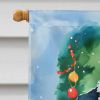 Kerry Blue Terrier Christmas House Flag Large Porch Sleeve Pole Decorative Outside Yard Banner Artwork Wall Hanging, Polyester, House Size, Multicolor