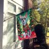 Chinese Crested Christmas House Flag Large Porch Sleeve Pole Decorative Outside Yard Banner Artwork Wall Hanging, Polyester, House Size, Multicolor