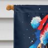 Great Dane Christmas House Flag Large Porch Sleeve Pole Decorative Outside Yard Banner Artwork Wall Hanging, Polyester, House Size, Multicolor