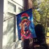 Dogue de Bordeaux Christmas House Flag Large Porch Sleeve Pole Decorative Outside Yard Banner Artwork Wall Hanging, Polyester, House Size, Multicolor