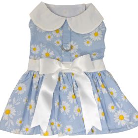 Blue Daisy Dog Dress (Option: X-Small)