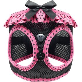 Hot Pink and Black Polka Dot Ruffle (Option: XX-Small)