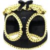 Yellow and Black Polka Dot Ruffle