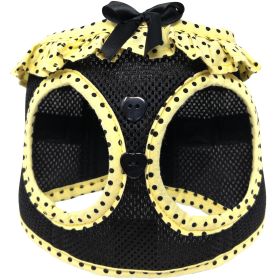 Yellow and Black Polka Dot Ruffle (Option: X-Small)