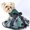 Green and Black Satin Dress